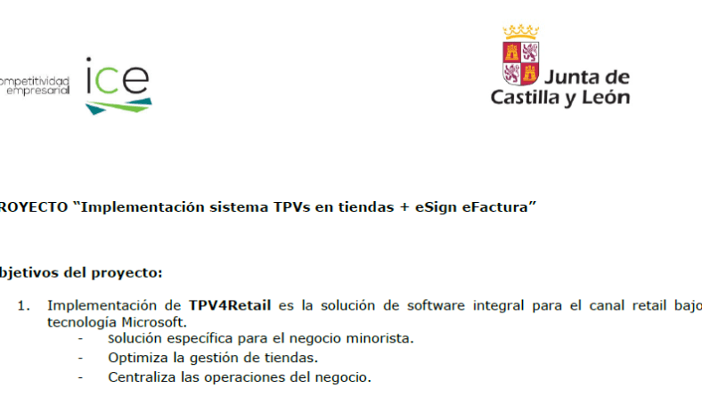 PROYECTO “Implementación sistema TPVs en tiendas + eSign eFactura”