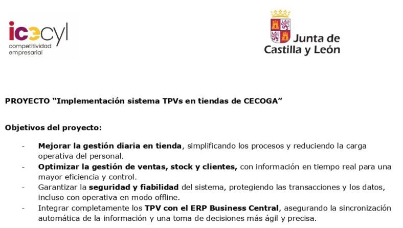 PROYECTO “Implementación sistema TPVs en tiendas Cecoga”
